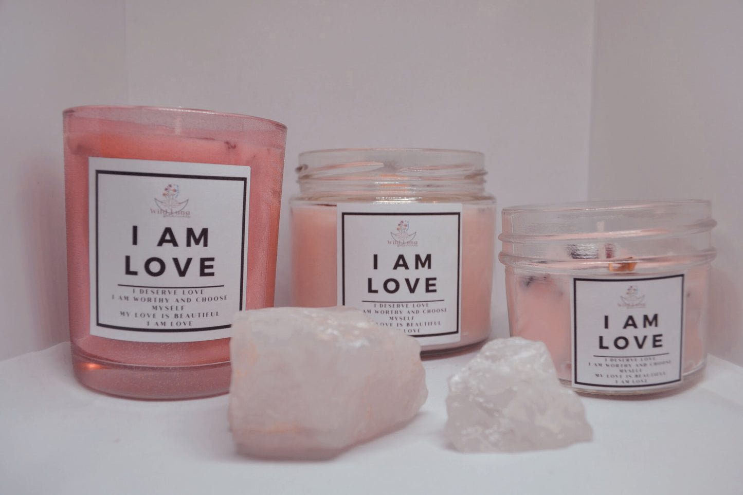 I am Love Affirmation Candle. Wild Luna Botanicals