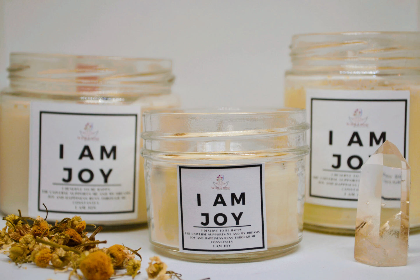 I am Joy Affirmation Candle. Wild Luna Botanicals